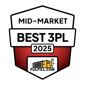 FulfillPlus - Best Mid-Market 3PL 2025, awarded by Fulfill.com