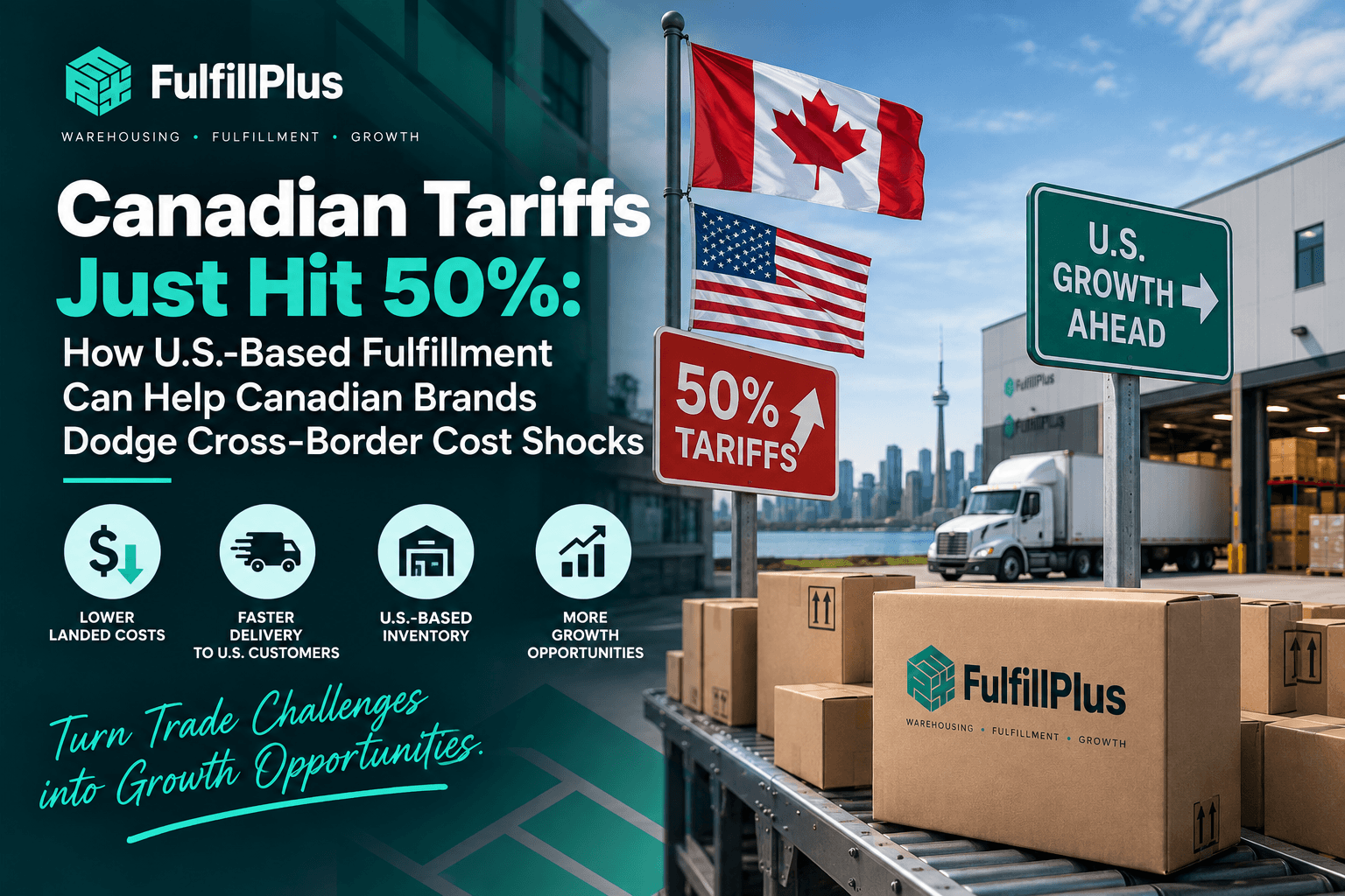 Canadian Tariffs Just Hit 50%: How U.S.-Based Fulfillment Can Help Canadian Brands Dodge Cross-Border Cost Shocks
